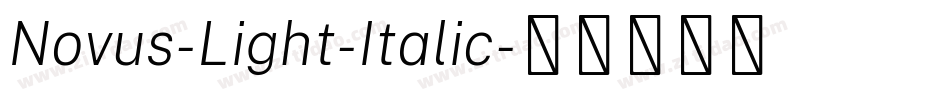 Novus-Light-Italic字体转换