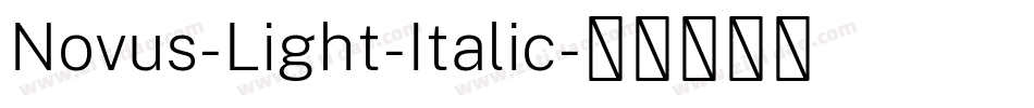 Novus-Light-Italic字体转换