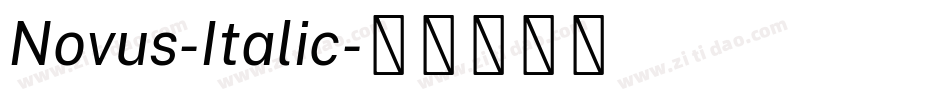 Novus-Italic字体转换