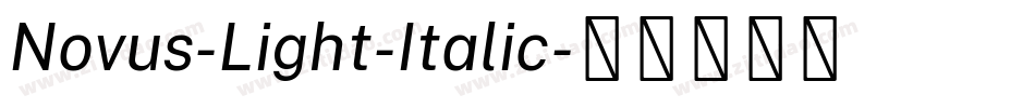Novus-Light-Italic字体转换