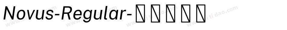 Novus-Regular字体转换