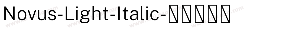 Novus-Light-Italic字体转换