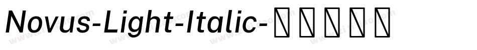 Novus-Light-Italic字体转换