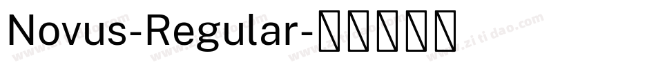 Novus-Regular字体转换