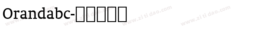 Orandabc字体转换