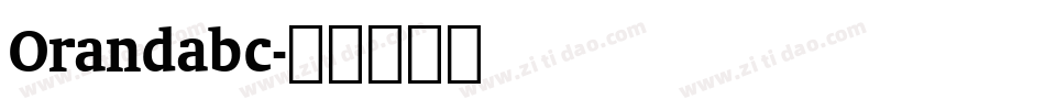 Orandabc字体转换