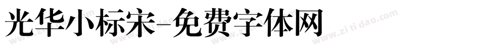 光华小标宋字体转换