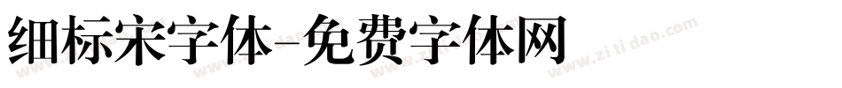 细标宋字体字体转换