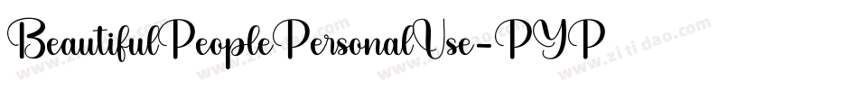 BeautifulPeoplePersonalUse-PYP2字体转换