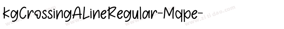 KgCrossingALineRegular-Mqpe字体转换
