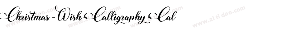 Christmas-Wish-Calligraphy-Call字体转换