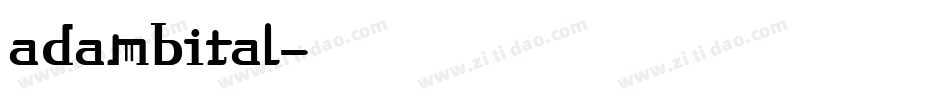 adambital字体转换