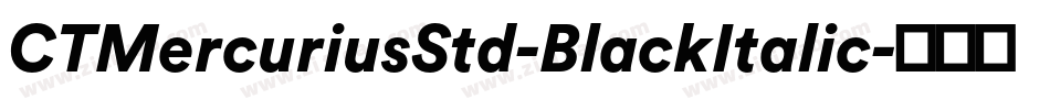 CTMercuriusStd-BlackItalic字体转换