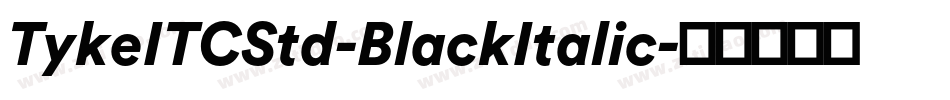 TykeITCStd-BlackItalic字体转换