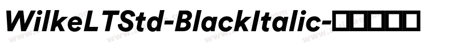WilkeLTStd-BlackItalic字体转换