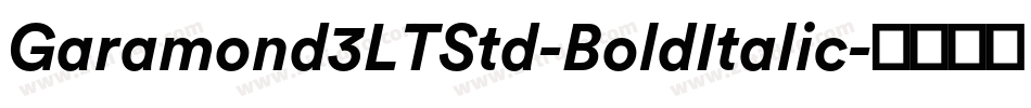 Garamond3LTStd-BoldItalic字体转换
