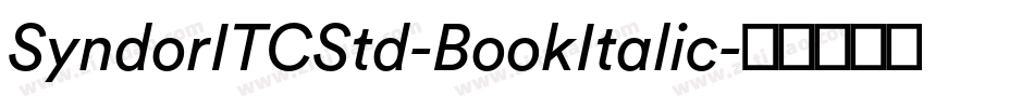 SyndorITCStd-BookItalic字体转换