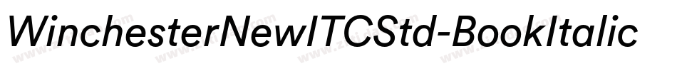 WinchesterNewITCStd-BookItalic字体转换