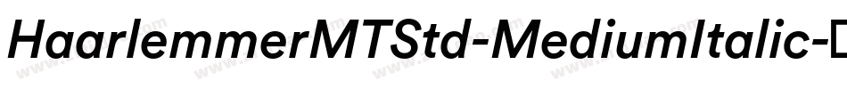 HaarlemmerMTStd-MediumItalic字体转换