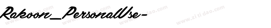 Rakoon_PersonalUse字体转换