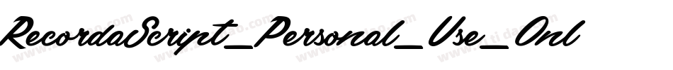 RecordaScript_Personal_Use_Only字体转换