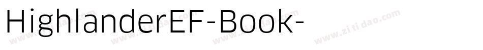 HighlanderEF-Book字体转换