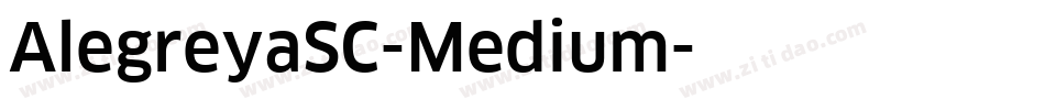 AlegreyaSC-Medium字体转换