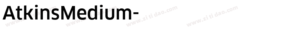 AtkinsMedium字体转换