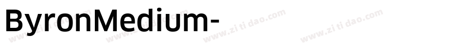 ByronMedium字体转换