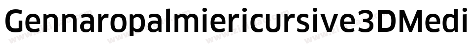 Gennaropalmiericursive3DMedium-Roxe字体转换