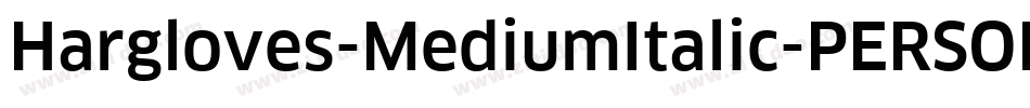 Hargloves-MediumItalic-PERSONAL-USE字体转换