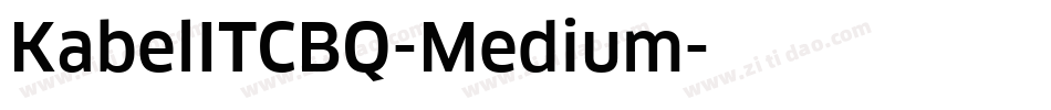 KabelITCBQ-Medium字体转换