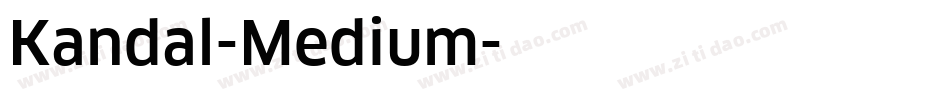Kandal-Medium字体转换