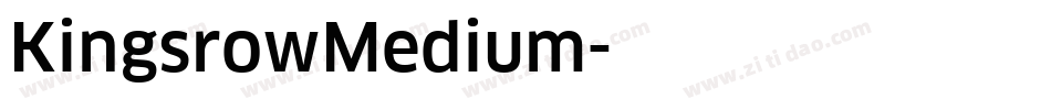 KingsrowMedium字体转换