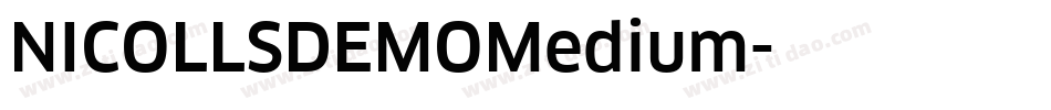 NICOLLSDEMOMedium字体转换