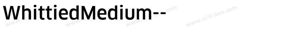 WhittiedMedium-字体转换
