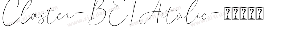 Claster-BETAitalic字体转换