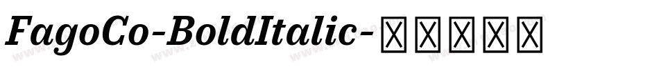FagoCo-BoldItalic字体转换