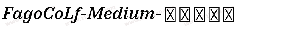 FagoCoLf-Medium字体转换