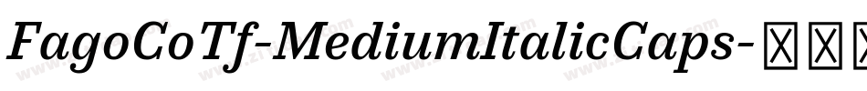 FagoCoTf-MediumItalicCaps字体转换