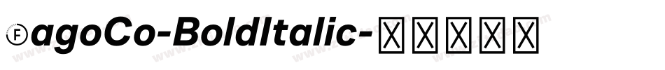FagoCo-BoldItalic字体转换