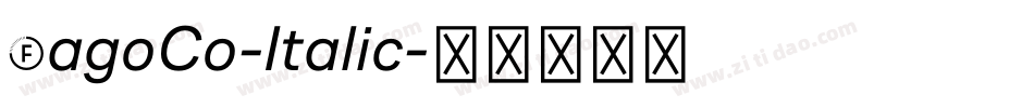 FagoCo-Italic字体转换