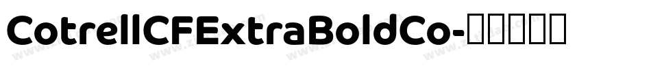 CotrellCFExtraBoldCo字体转换
