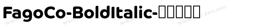 FagoCo-BoldItalic字体转换