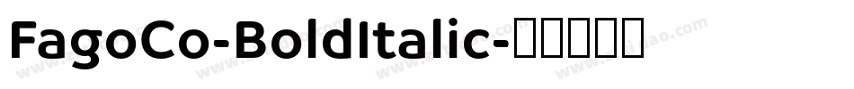 FagoCo-BoldItalic字体转换
