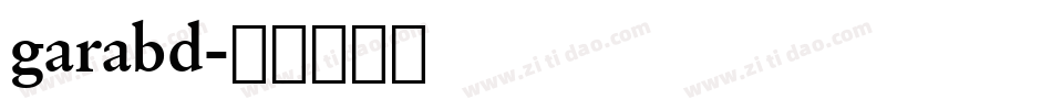 garabd字体转换