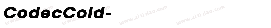 CodecCold字体转换