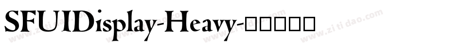 SFUIDisplay-Heavy字体转换