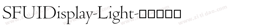 SFUIDisplay-Light字体转换