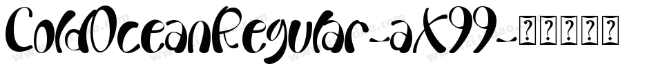 ColdOceanRegular-aX99字体转换